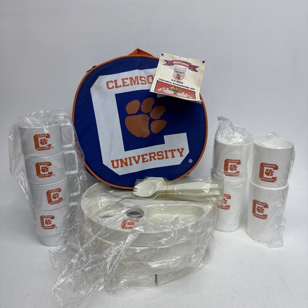 Clemson University E-Z Hold Portable Dinnerware Set